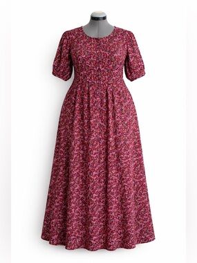 PLUS SIZE XXL | Old Navy Floral Maxi Dress Flowy Functional Button Front | Boho